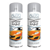 2X Auto Extreme Clear Lacquer Spray Paint 250ml Spray Paint